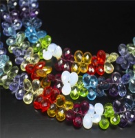 Perles facettées en forme de cœur 7x10mm en Saphir, Rubis, Tanzanite, Iolite, Topaze, Quartz, fil complet de 8 pouces, certifiées par un tiers pour la joaillerie