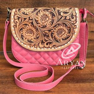 Prêt à expédier sacs à main à bandoulière en cuir usiné à la main à la mode pour les femmes grand sac à rabat matelassé personnalisé sacs à bandoulière de Style de luxe - Product Image 1