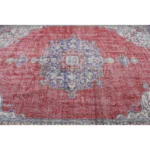 Alfombra Turca Vintage Extra Grande de 7.1x10.1 pies (216x308 cm), Alfombra Abstracta Roja - Product Image 5
