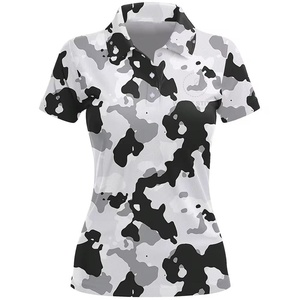 Camisetas de Polo de Golf para Mujer de Alta Calidad, Cómodas, Transpirables, con Impresión Digital por Sublimación, OEM, Estilo Urbano - Product Image 1