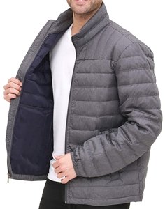 Chaqueta acolchada de invierno MOQ baja directa de fábrica con cuello levantado y logotipo personalizado abrigo a prueba de viento de burbujas en lona al por mayor - Product Image 2