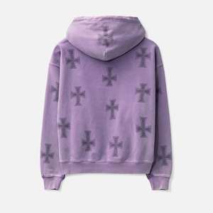 Sweat à capuche personnalisé 100% coton de bonne qualité, vêtement décontracté d'automne, design brodé, uni teint - Product Image 2