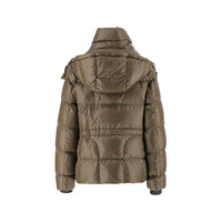 Nouvelle veste d'hiver matelassée imperméable et écologique à rayures sur le devant avec capuche pour homme, fermeture éclair, sur mesure, longue