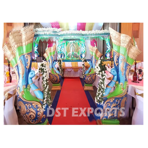 กระถางดอกไม้นกยูงสำหรับทางเดินงานแต่งงานที่ไม่เหมือนใคร - Product Image 3