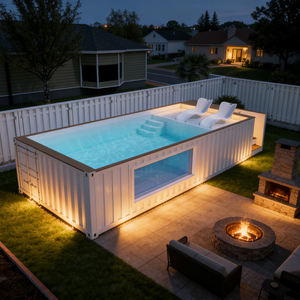 Piscina Elevada Grande de 40 Pies con Cubierta de Vidrio Retráctil para Jardín o Patio Trasero, Ideal para Familias, Fácil de Montar - Product Image 6