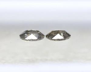 5มม.-0.37กะรัตเกลือธรรมชาติและพริกไทยลูกแพร์สีเทาทรงกลมตัดเพชรคู่2ชิ้นเพชรหลวมขัดดีมากสำหรับการรับรอง - Product Image 6