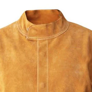 Chaqueta de Seguridad para Soldadura de Cuero Sintético de Color Sólido Personalizada, Resistente al Agua, al Fuego y al Calor, Nivel D de Protección - Product Image 6