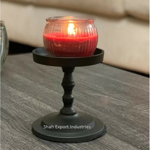 เชิงเทียนอลูมิเนียมสีดำแบบมีสไตล์สำหรับงานเลี้ยงงานแต่งงานโต๊ะโคมไฟตกแต่งเสาเทียน - Product Image 5