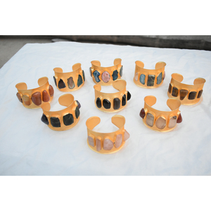 ลูกปัดทองเหลืองชุบทองสำหรับเด็กหญิงและสตรีกึ่งมีค่าทำด้วยมือขายส่ง - Product Image 6