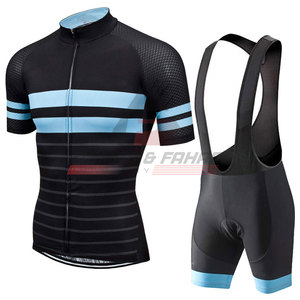 Vêtements de cyclisme personnalisés OEM bonne vente maillot de vélo et cuissard ensemble portable uniforme grande taille avec caractéristiques rembourrées - Product Image 1