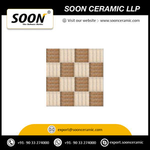 Outdoor Rustic Porcelain Floor Tiles 300x300mm Digital Parking Design Flowers Plants Texture Matte Finish Antibacterial Non-Slip - Product Image 3