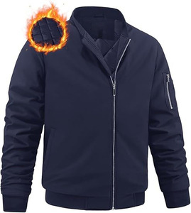 Blouson aviateur d'hiver avec logo personnalisé pour hommes, coupe-vent, chaud, fermeture à glissière complète, veste de vol formelle avec motif camouflage et poches - Product Image 5