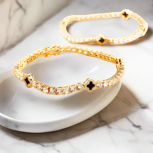 Cadena de tenis de 4,5 MM, oro amarillo de 10K, chapado en plata, diamantes de moissanita éticos brillantes, regalo de fiesta de compromiso de boda elegante - Product Image 6