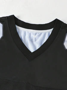 เสื้อเจอร์ซีย์ฟุตบอลพอดีตัวสำหรับผู้ชายเสื้อยืดผ้าฝ้าย100% ตาข่ายพิมพ์ลายทรงหลวม - Product Image 5