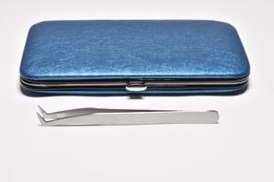 ชุดแหนบต่อขนตาสแตนเลสคุณภาพดีที่สุดชุดเคลือบผงสีดำดีไซน์แหลมสำหรับแยกปริมาตรขายส่ง - Product Image 5