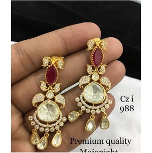 <strong>Wholesale</strong> Supply Stylish Kundan Dangler Earrings for Ethnic and Indo-Western Outfits Available at Bulk Quantity from <strong>India</strong>