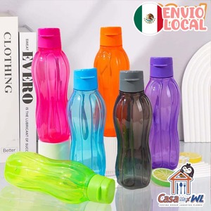 CASAMAX WL AD-1774-1 Botellas de Agua de Plástico PE Coloridas de 420 ml con Tapas, Aislamiento Térmico, Clásicas, Premium, Duraderas - Product Image 1
