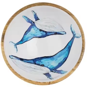 2025 tendance dauphins Offre Spéciale imprimé décalcomanie en bois rond acacia bols en bois ustensiles de cuisine vaisselle utiliser des bols à des prix bon marché - Product Image 2