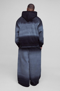 Chándal de Diseño Más Reciente de 2025, 2 Colores, 100% Algodón, Peso Pesado, Pantalón Deportivo Holgado y Sudadera con Cremallera para Hombre - Product Image 3