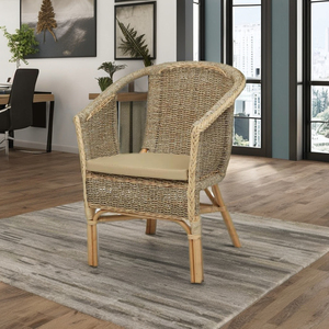 Sillón de Ratán Moderno VIENA, Elegante y Cómodo, para Interiores y Exteriores, para Patio, Sala de Estar, Oficina en Casa, Construcción Duradera - Product Image 1