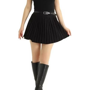 2025 femmes jupe nouveau Style meilleur Design femmes jupe soleil Style imprimer pas cher femmes taille haute jupes en couleurs unies - Product Image 1