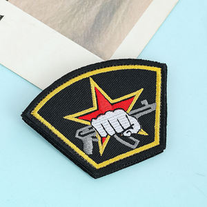 Parche bordado de calidad superior al por mayor, logotipo personalizado, parches bordados tejidos de Color personalizados para planchar para ropa - Product Image 5