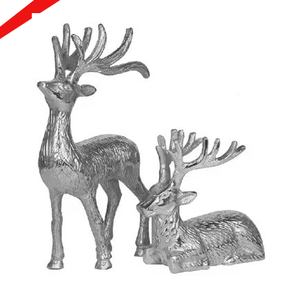 ประติมากรรมตกแต่งสำเร็จสีเงินเงางามทำด้วยมือสำหรับห้องนั่งเล่นและสำนักงาน - Product Image 2