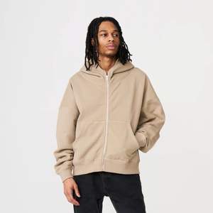 Sweat à capuche unisexe surdimensionné et lourd à fermeture éclair intégrale-Confortable, doux et idéal pour les tenues décontractées, les activités de plein air et la détente - Product Image 5