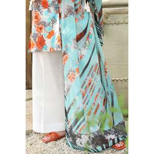 Conjunto de traje de 3 piezas sin coser para mujer con estampado floral y dupatta de tela estampada CL-52563 - Product Image 2