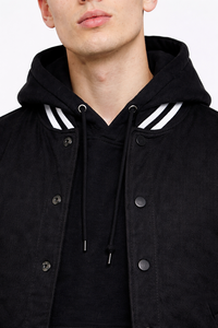 Veste bomber oversize de haute qualité 2026 pour homme, col montant, hiver, polaire/polyester/laine, vente en gros d'usine, OEM disponible - Product Image 3