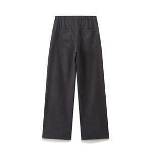 2025 automne nouveau femmes taille moyenne cravate droite décontracté respirant pantalon plat avant confortable élastique fermeture imprimer - Product Image 3