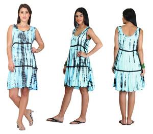 High Quality Modern Floral Printed Boho <b>Kaftan</b> <b>Women</b> Loose-fit Flowy Rayon Short Dress High Collar Beach Silhouette Summer Wear - Product Image 4