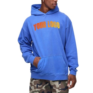 High Quality Heavyweight 100% Cotton Men's Hoody Custom Color Graphic Oversize Stringless Embroidery Terry Hoodies for Men - Product Image 1