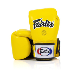 Gants de boxe MMA de haute qualité, jaunes, en cuir véritable, protection UV complète des doigts, antidérapants, fermeture auto-agrippante, sangle de poignet réglable - Product Image 3