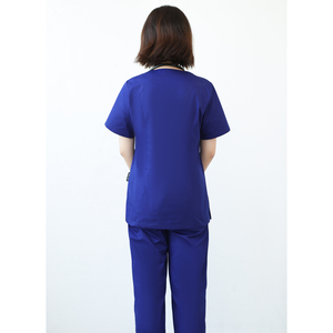 Ensemble de jogging personnalisé en rayonne élasthanne col en V style tricots uniforme d'infirmière de gommage médical pour hôpital grande taille pour femmes - Product Image 3