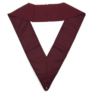 Collier officier maçonnique maître maçon avec couleur bordeaux - Product Image 4