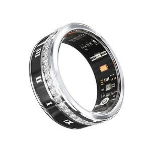 Anillo Inteligente V2 con Diamantes, Control por Aplicación, Resistente al Agua IP68, Monitor de Ritmo Cardíaco, Monitor de Sueño, Monitor de Salud, Carga Magnética, Compatible con Android - Product Image 1