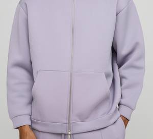 Fabricant de vêtements Sweatshirt à capuche zippé à épaules tombantes qualité supérieure Streetwear personnalisé - Product Image 5