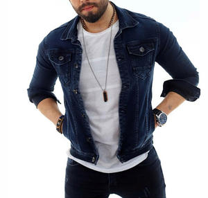 Winter Wears Thick Denim Coat Men's Denim Jacket Vintage Customized Logo Fabric Motorcycle Denim Jacket - Product Image 4