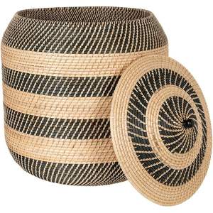 Cesta de almacenamiento de ratán negro Natural Kouboo, cesta tejida versátil para cocina, baño, armario, sala de estar para boda - Product Image 5