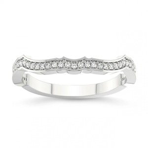 Modern Diamond Row Band Lab Grown Diamond 0.20 Ct Tw 14K Solid Gold FG Color VS Clarity 39 Diamond Custom Order Unique Design - Product Image 3