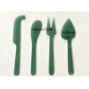 Juego de cuchillos de queso de resina de diseño creativo indio hecho a mano cubertería de resina de Color personalizado tenedor esparcidor cuchillo de Punta herramientas de corte de queso - Product Image 1