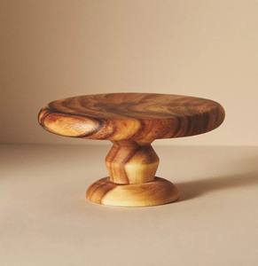 Présentoir à gâteaux en bois de noyer de qualité supérieure Design élégant fabriqué à la main Finition lisse Présentoir à desserts sur piédestal durable pour la maison et les événements - Product Image 2