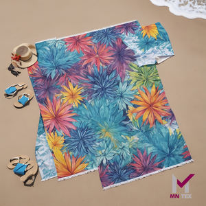 Serviettes de plage en coton organique indien absorbant doux, et parfaites pour les journées de plage à la maison, avec les dernières tendances - Product Image 4