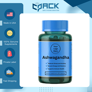 Cápsulas de suplemento dietético Ashwagandha de calidad superior Logotipo personalizado Etiqueta privada Origen de EE. UU. para adultos - Product Image 2