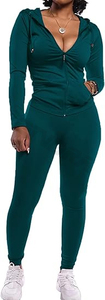 Sudadera con capucha desgastada y cremallera, fabricante de chándal con lavado ácido, parche bordado, sudadera recortada, chándal para mujer - Product Image 6
