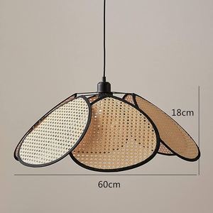 Pantalla de lámpara colgante de ratán con estilo de moda, tamaño y diseño personalizados, suministros de decoración navideña, decoración de boda - Product Image 2