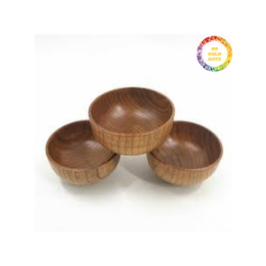 Bol en bois Vietnam en bois de teck durable pour table de service à salade et à des fins décoratives - Product Image 1