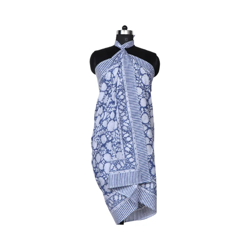 Printed Pareo Beach Dress 100% Cotton Rayon Sarong Bikini From Indian supplier At Wholesale Price