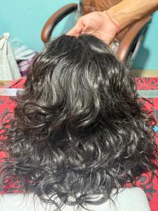 Extension de cheveux humains Temple Grade 100% brut non transformé vierge indien naturel bouclés Bob perruque avec frange - Product Image 5